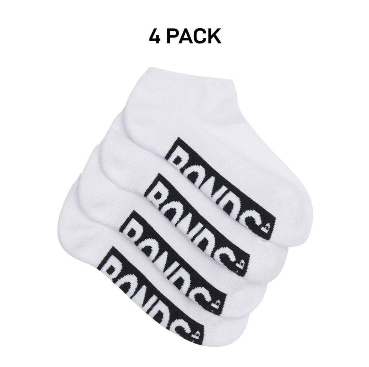 Bonds Kids Logo Cushioned Low Cut Socks Cotton Comfy Cushioning 4 Pack RXTV4W