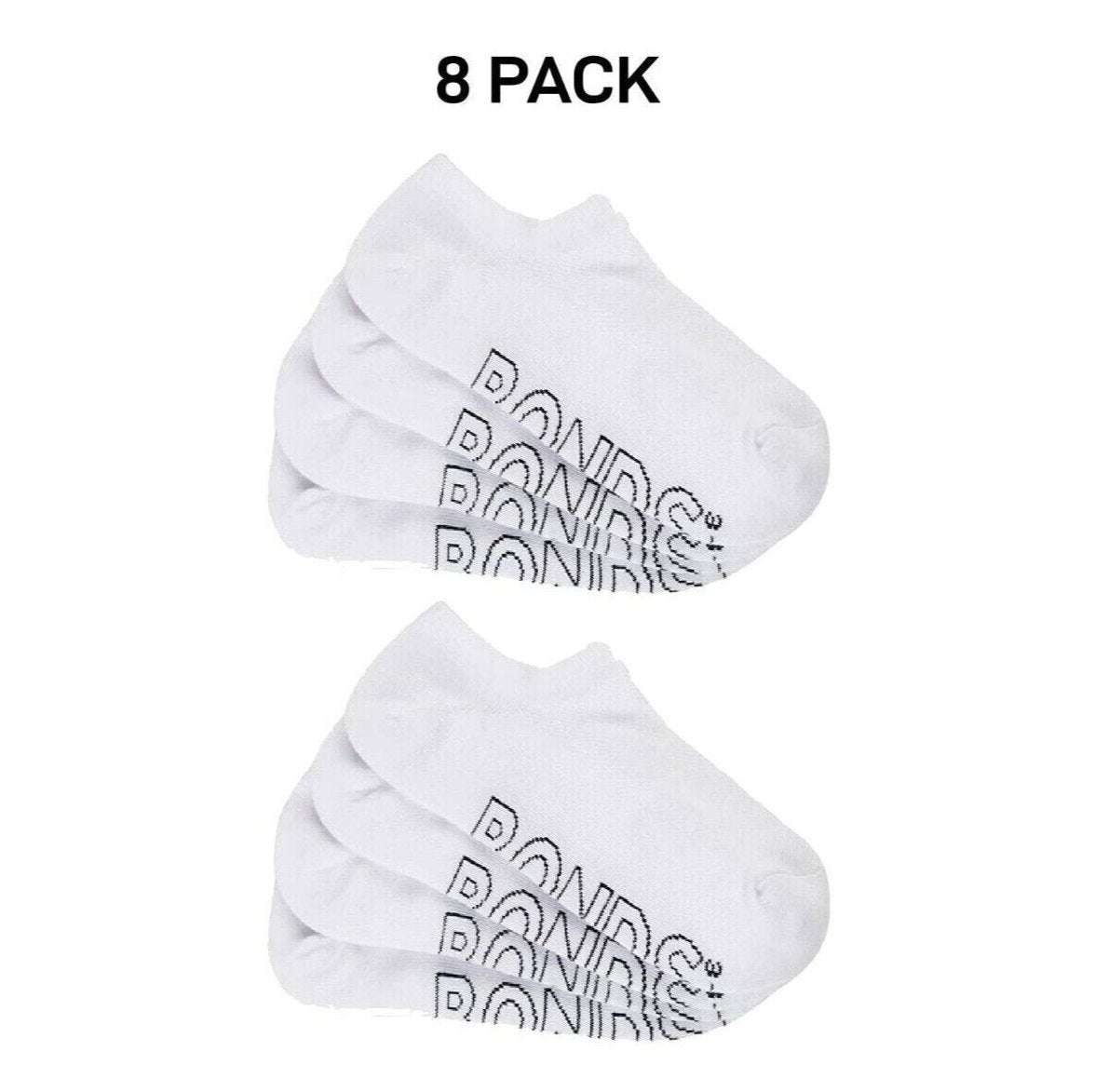 Bonds Womens Lightweight No Show Cotton Mesh Cooling Zone Socks 8 Pack LXPW4N