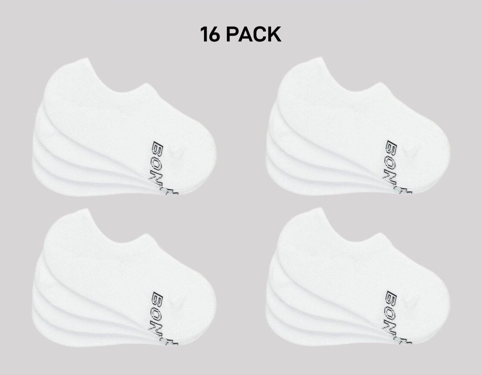 Bonds Womens Ultimate Lightweight Sneaker Breathable Mesh Panels 16 Pack LXTC4N