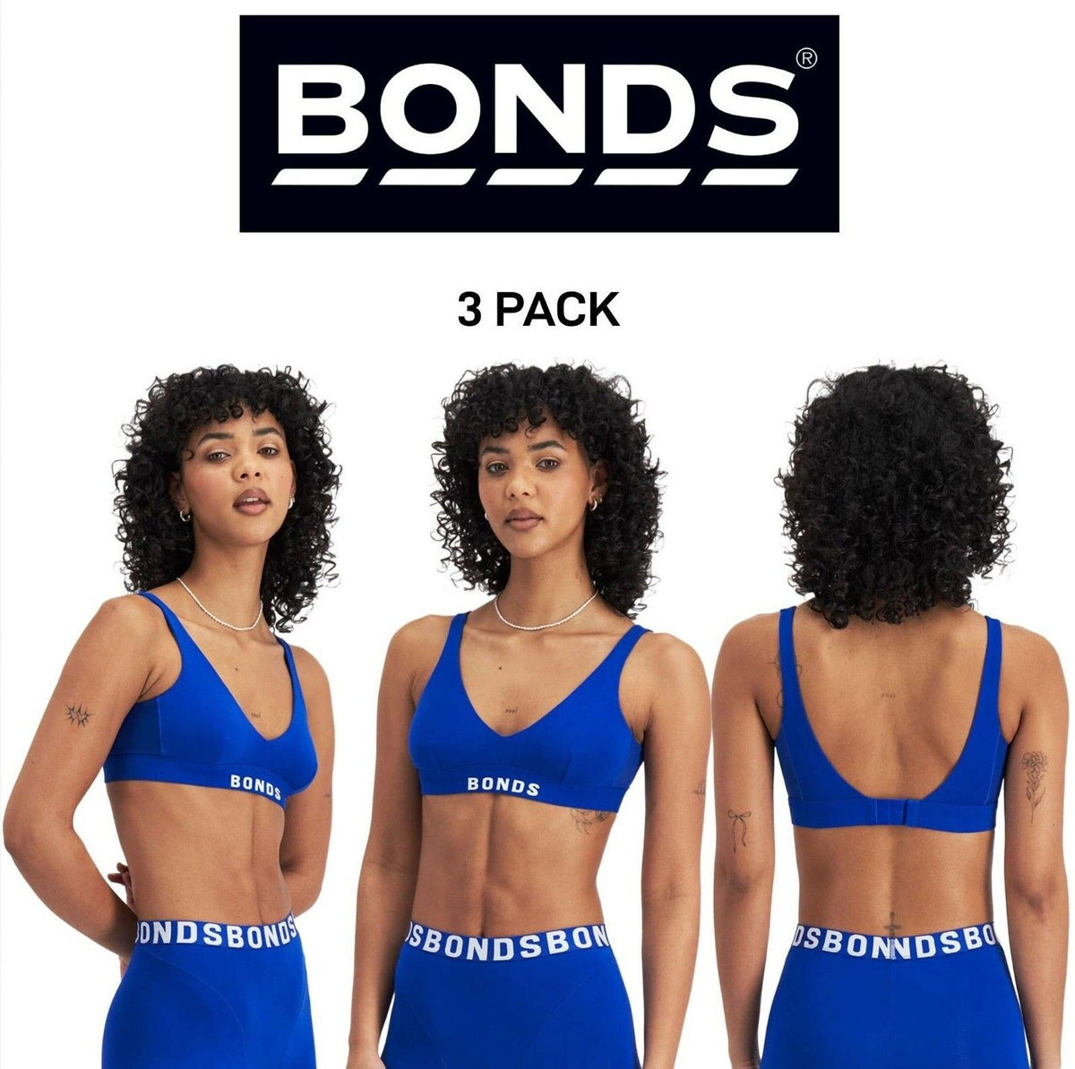 Bonds Womens Chafe Off Crop Ultimate Comfort Soft and Cooling Finish 3 Pack WR3X