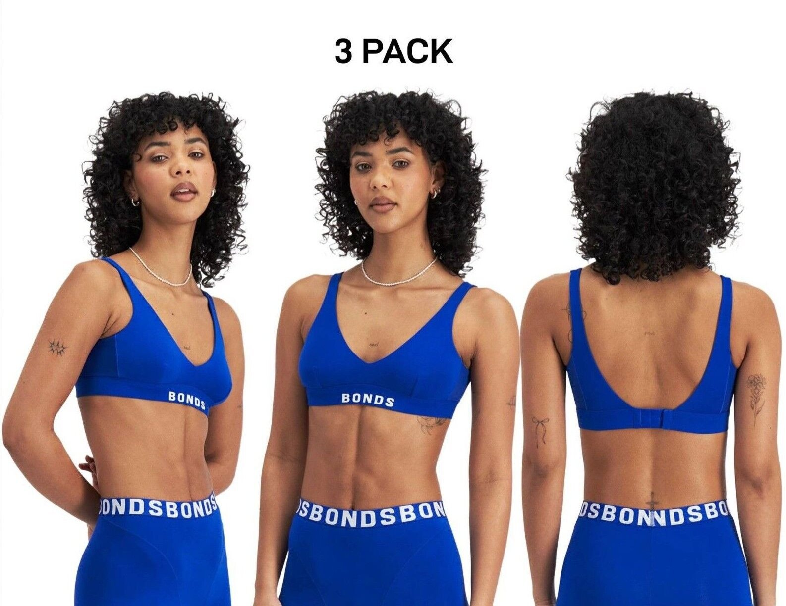 Bonds Womens Chafe Off Crop Ultimate Comfort Soft and Cooling Finish 3 Pack WR3X