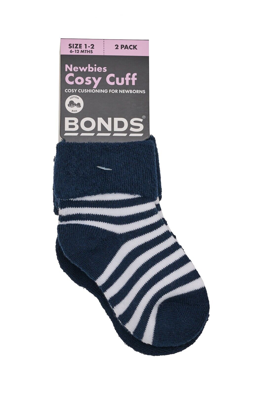 Bonds Baby Wondersock Super Soft Cotton and Durable Comfy 6 Pack R6289T