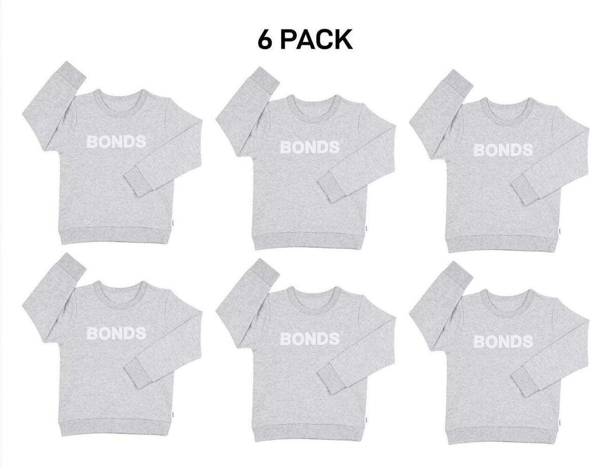 Bonds Baby Tech Sweats Pullover Ultimate Warm Comfort Sporty Style 6 Pack KVQTA