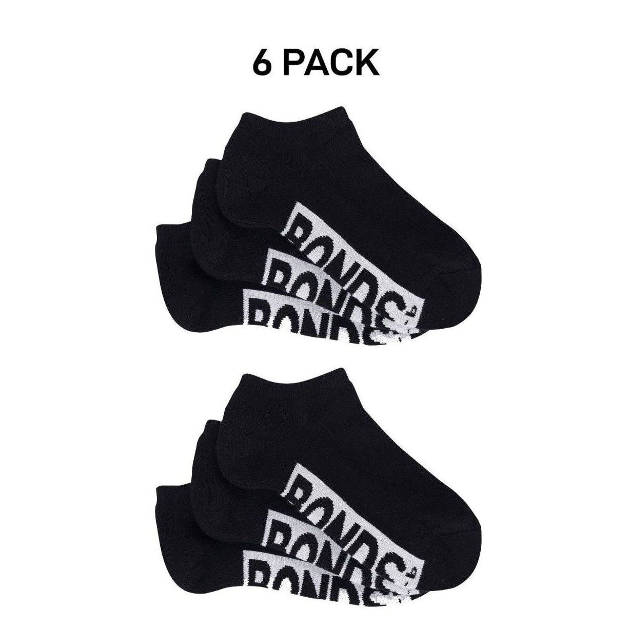 Bonds Kids Cushioned Low Cut Mesh Cooling Zone Cotton Sock 6 Pack RXVQ3N