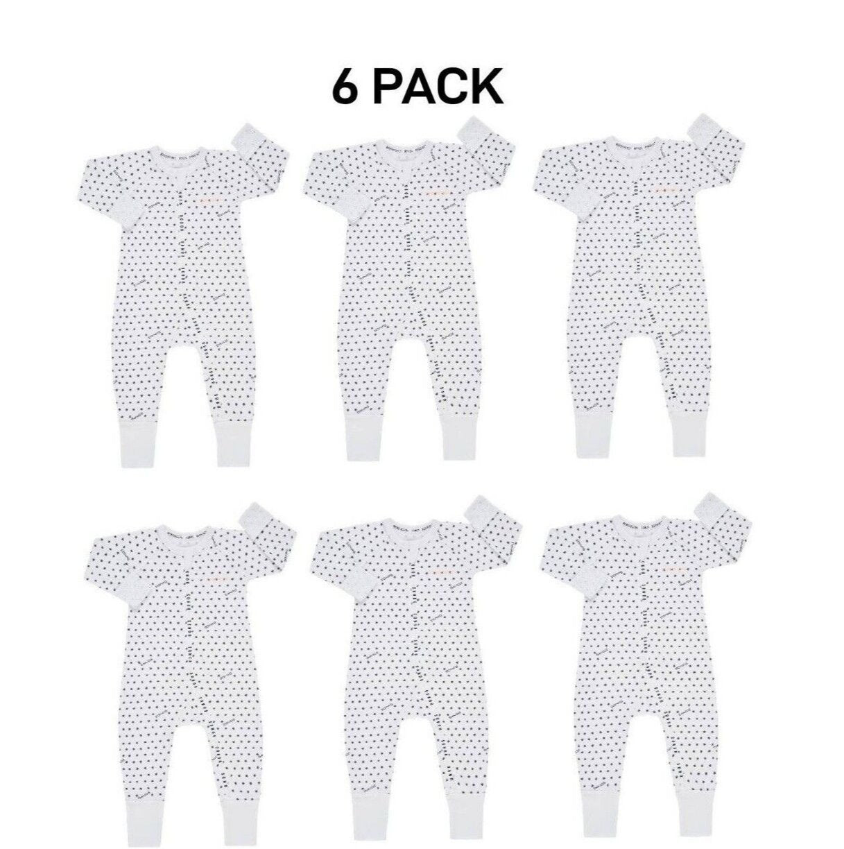 Bonds Baby Wondercool Zip Wondersuit Warmth Two-way Safety Zip 6 Pack BX49A