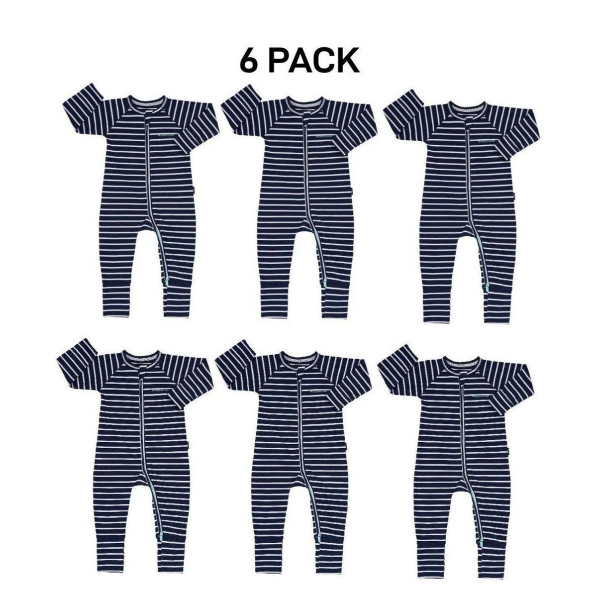 Bonds Baby Zip Wondersuit Soft Cosy Stretchy Fabric Logo Waistband 6 Pack BZDYA