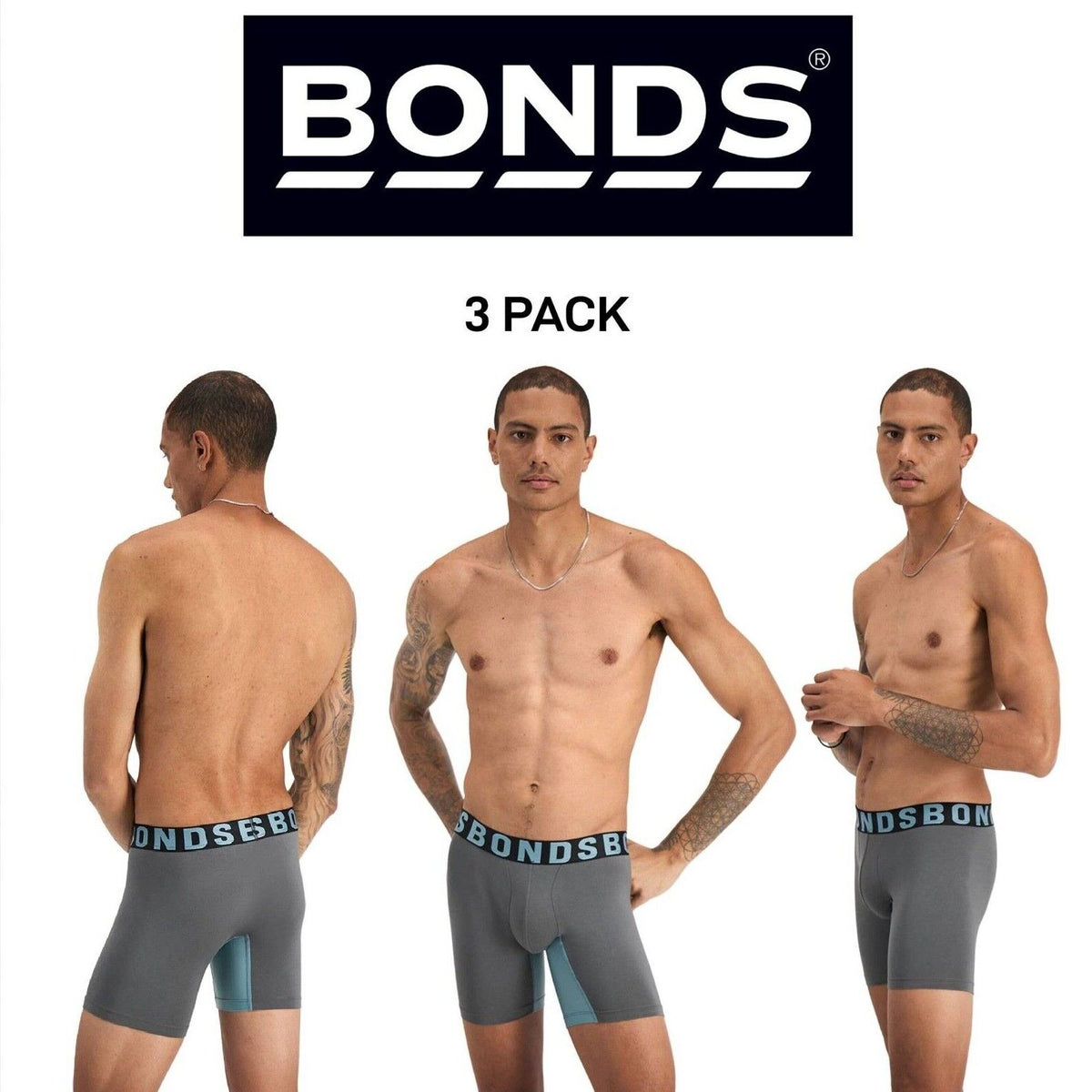 Bonds Mens Chafe Off Trunk Ultimate Comfort Comfy and Friction Free 3 Pack MWB6