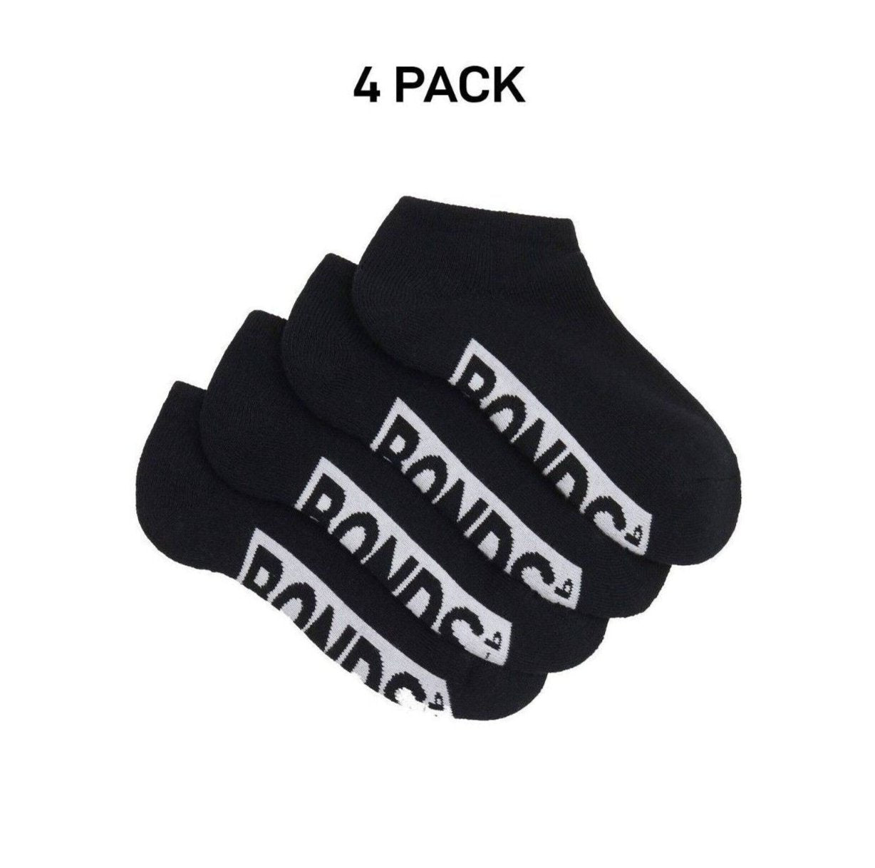 Bonds Kids Logo Cushioned Low Cut Socks Cotton Comfy Cushioning 4 Pack RXTV4W