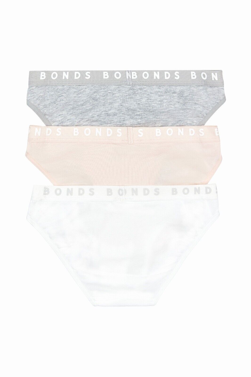 Bonds Girls Hipster Bikini Plain Comfortable Cotton Fabric 3 Pack UWPR3A
