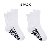 Bonds Mens Logo Cushioned Crew Socks Extra Comfort Smooth Seams 6 Pack SXMW3N