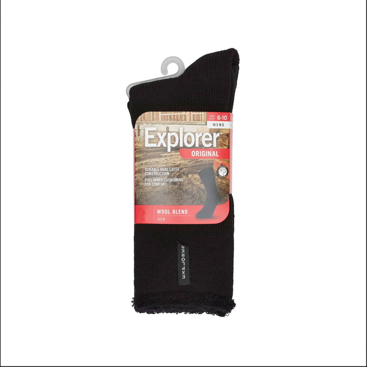 Bonds Explorer Original Wool Blend Crew Comfortable Dual Layer Sock S1138