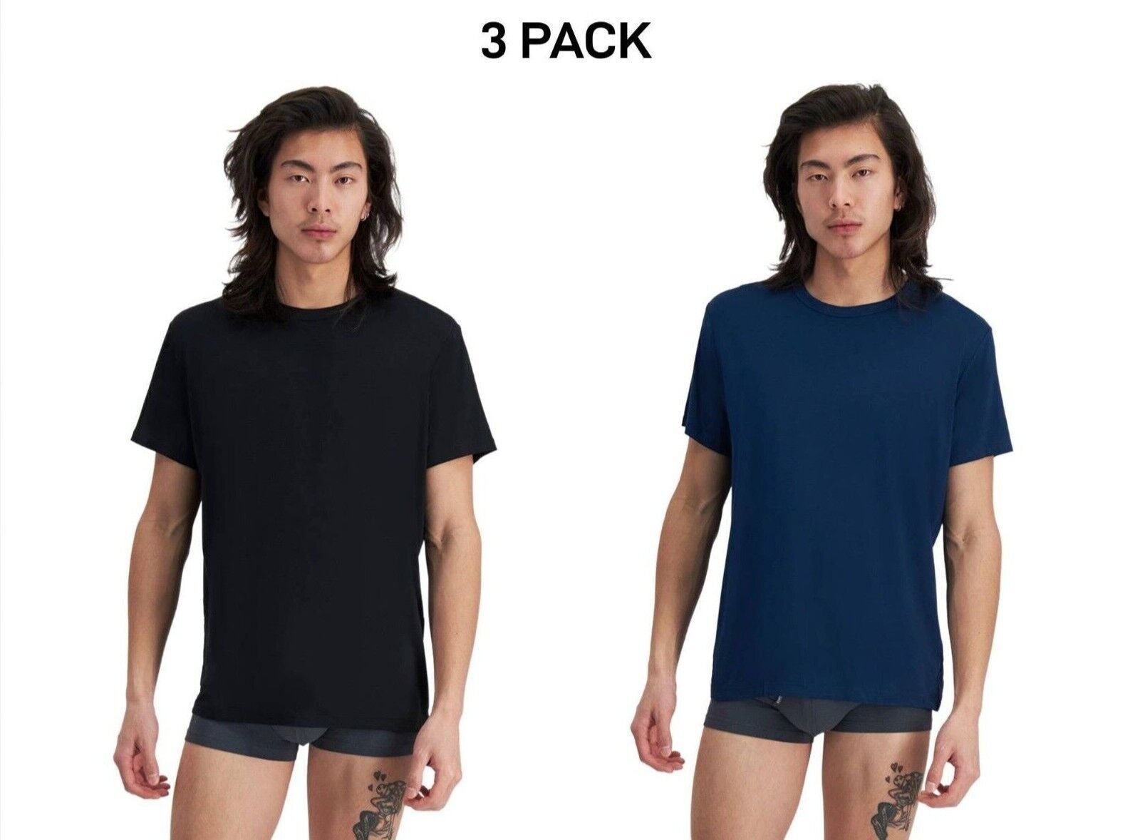 Bonds Mens Sleep Viscose Bamboo Tee Shirt Relaxed Comfortable Fit 3 Pack MW9V