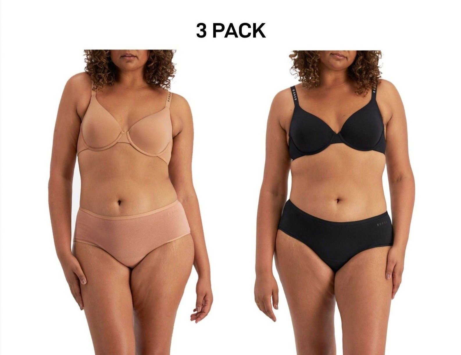 Bonds Womens Damn Dry Midi Brief Leak Protection Classic Support 3 Pack WRRAA