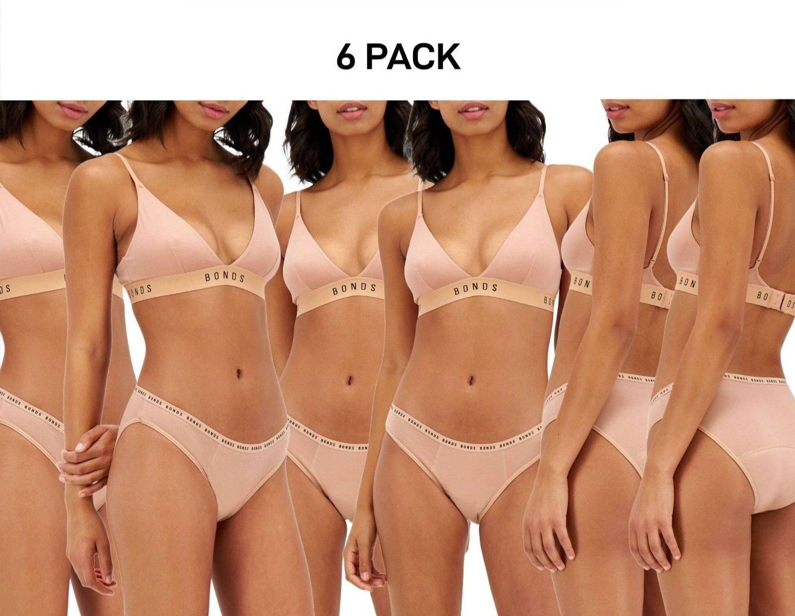 Bonds Womens Bloody Comfy Period Bikini Moderate Leak Proof Undies 6 Pack WTQT