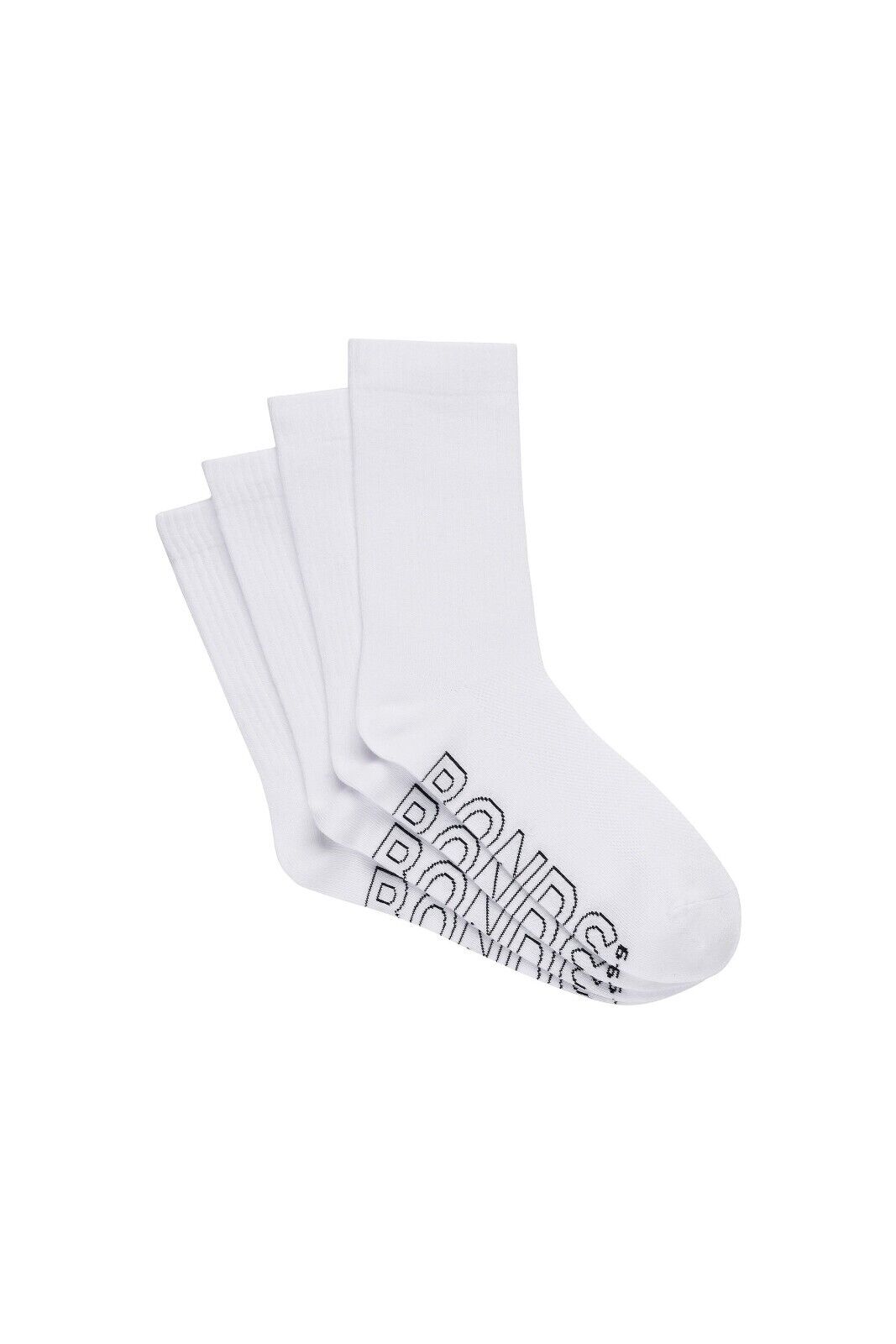 Bonds Mens Logo Lightweight Crew Cooling Zone Stay Put Fit Socks 4 Pack SXMY4N