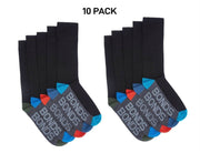 Bonds Mens Bamboo Crew Socks Reinforced Heel & Toe for Durability 10 Pack SZFQ5W