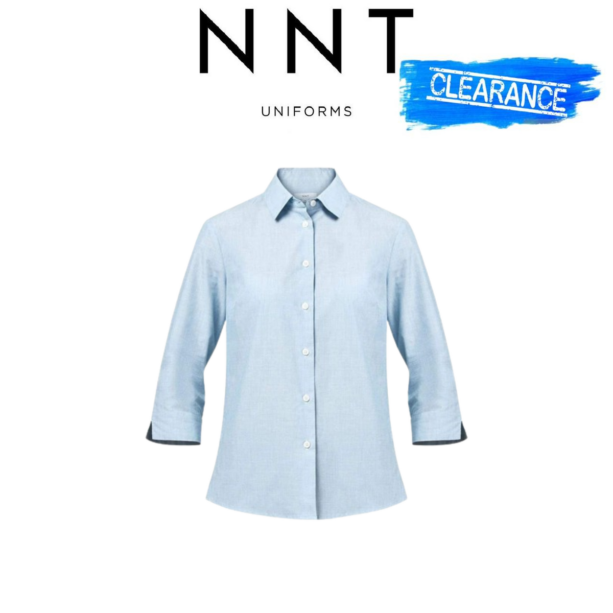 Clearance! NNT Textured 3/4 Sleeve Classic Fit Cotton Business Shirt CATUDH