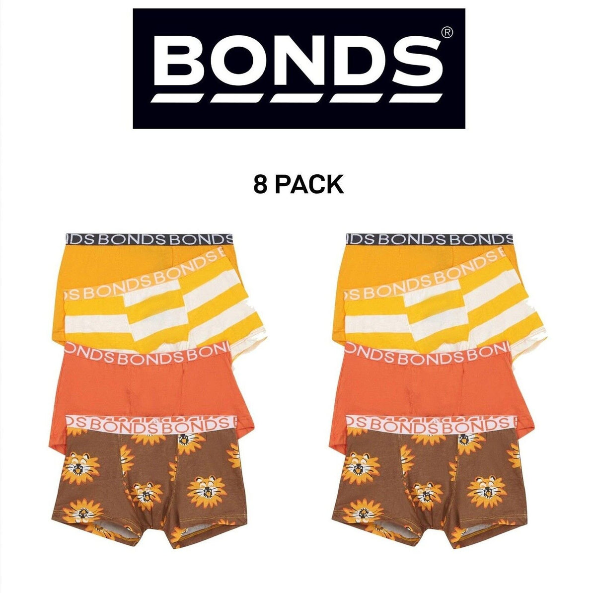 Bonds Boys Trunk Supportive Pouch with Comfy Coverage and Elastic 8 Pack UWCF4A
