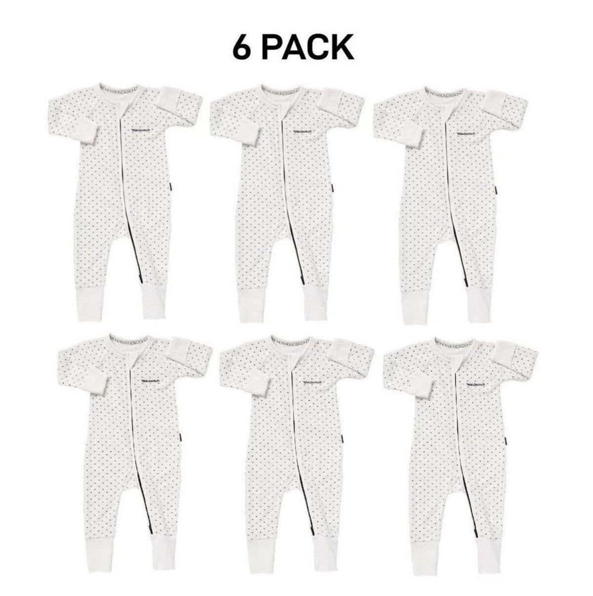 Bonds Baby Poodlette Zip Wondersuit Soft Cotton Warmth Terry Fabric 6 Pack BZJSM