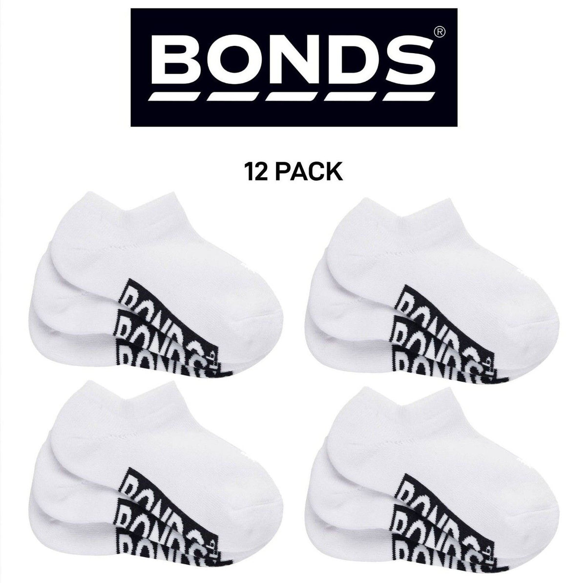 Bonds Kids Cushioned No Show Comfy Cushioned & Mesh Cooling Zones 12 Pack RXVR3N