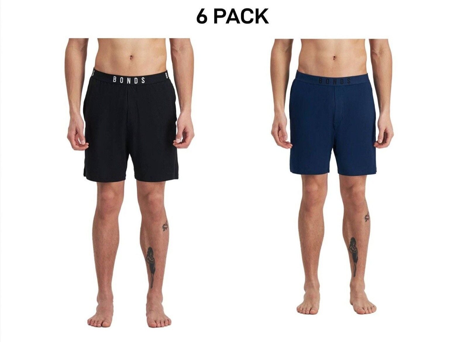 Bonds Mens Sleep Viscose Bamboo Short Comfy Soft Elastic Waistband 6 Pack MW9M