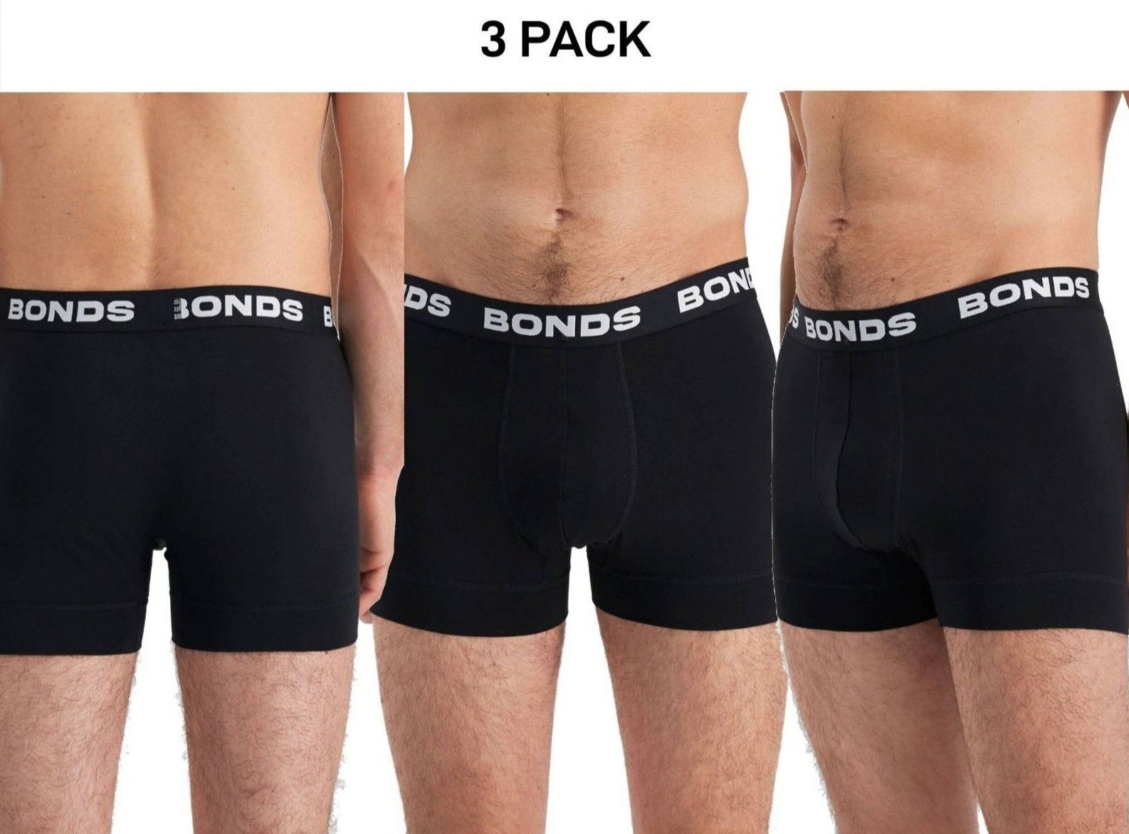 Bonds Mens Total Package Trunk Super Soft Breathable Viscose Bamboo 3 Pack MWKV