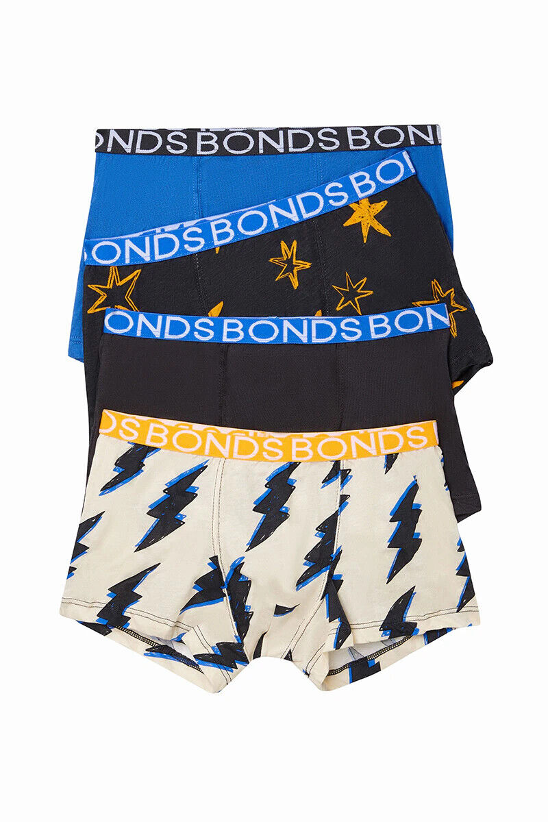 Bonds Boys Trunk Supportive Pouch with Comfy Coverage and Elastic 4 Pack UWCF4A