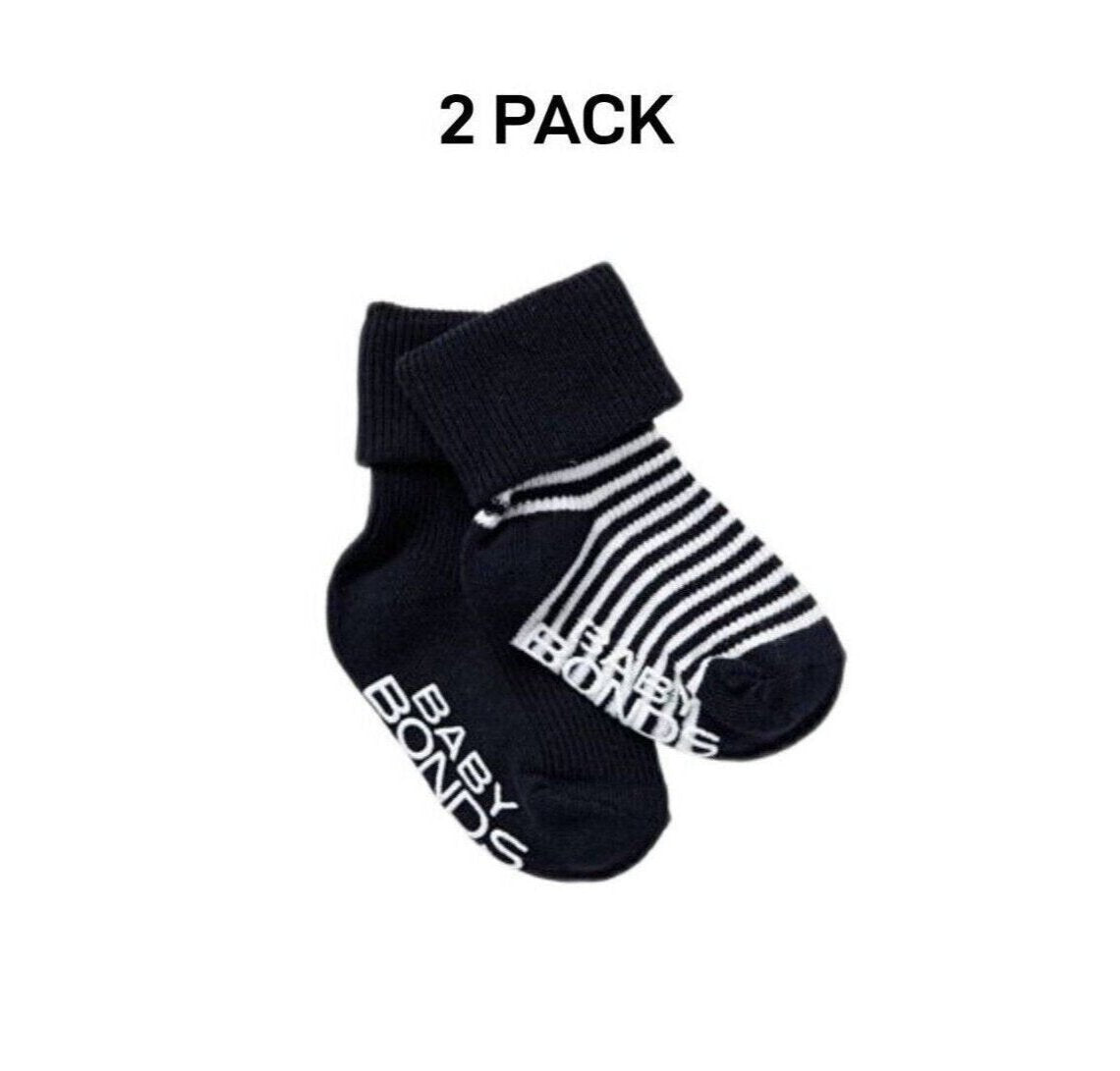 Bonds Baby Classics Cuff Non Slip Grip Sole Fine Toe Seams 2 Pack RYY82N