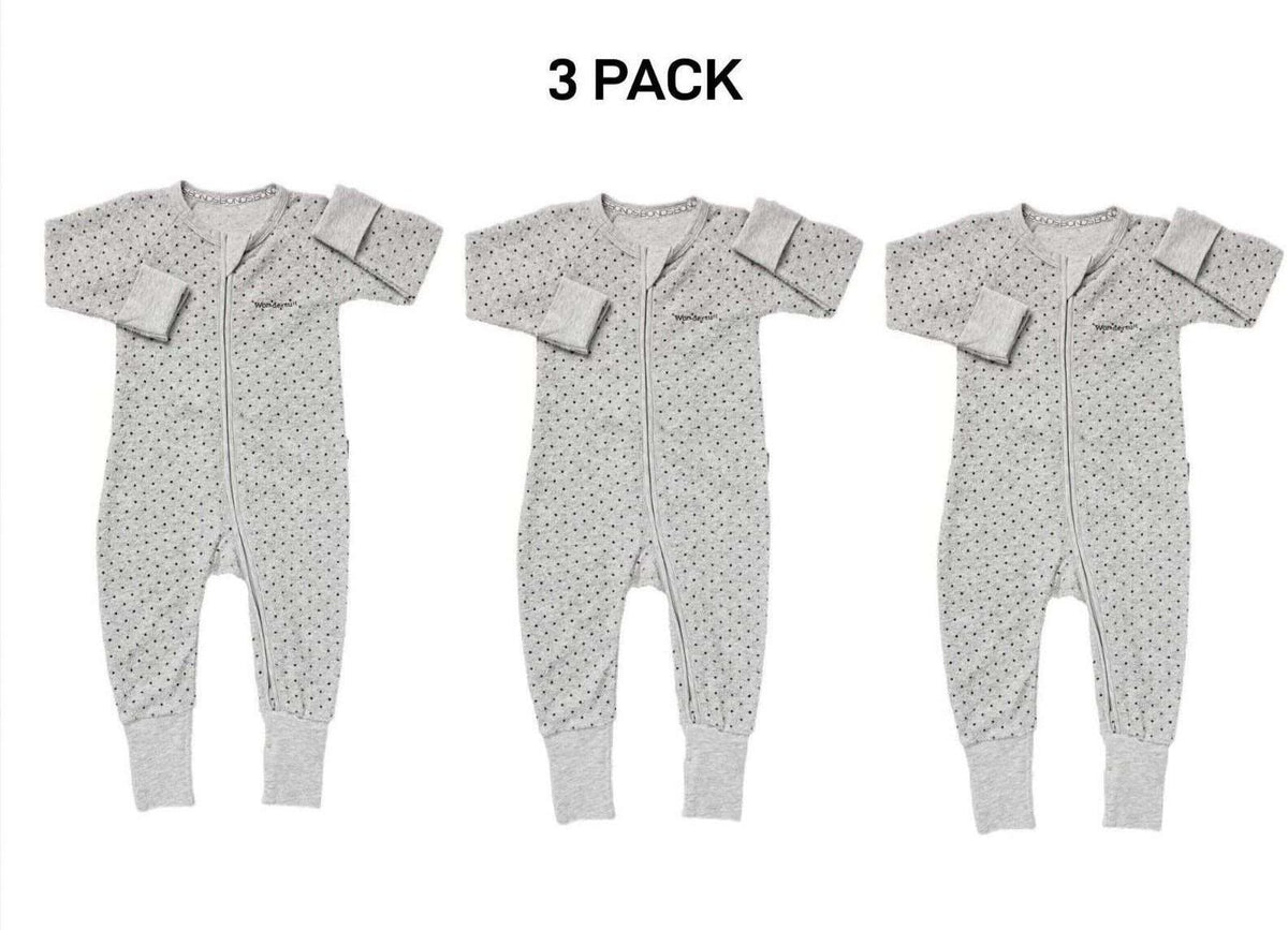 Bonds Baby Poodlette Zip Wondersuit Soft Cotton Warmth Terry Fabric 3 Pack BZJSM