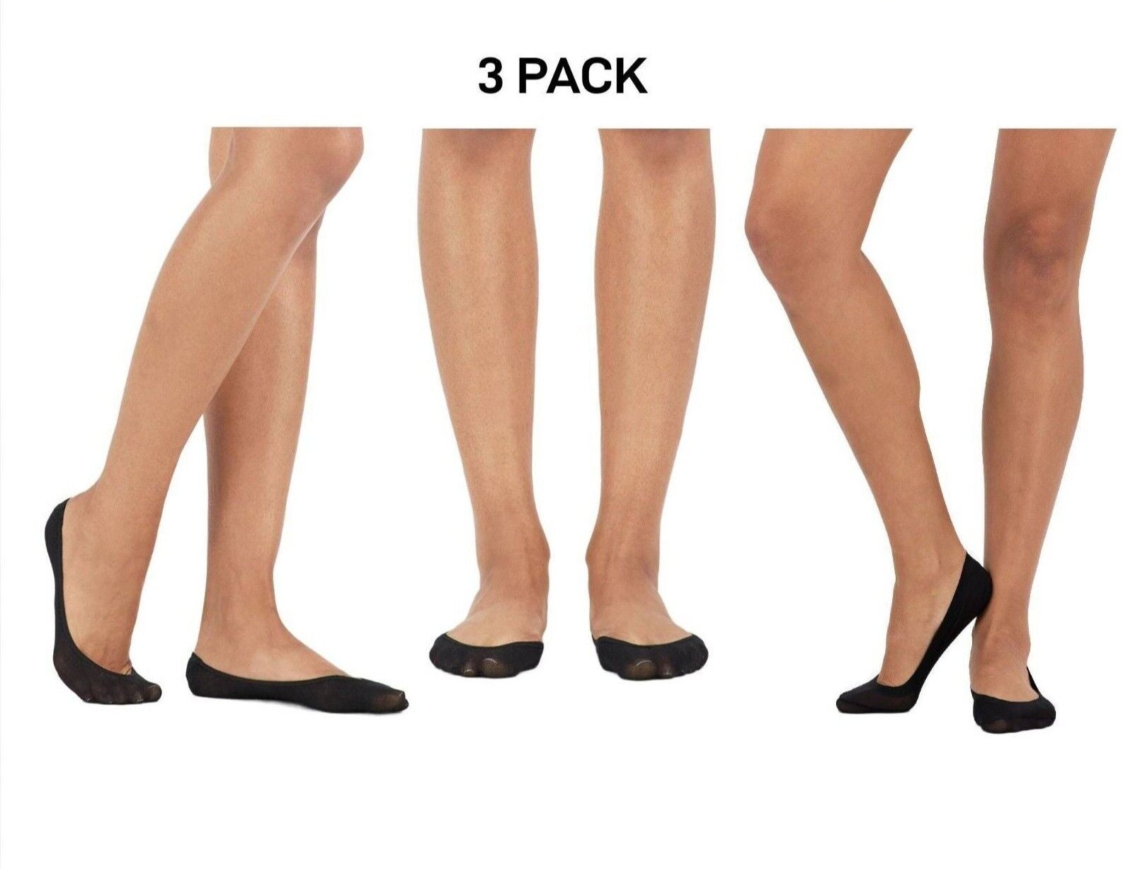 Bonds Womens Sheer Relief Smooth Footlet Soft Seamless Cushioned 3 Pack HXPV1N