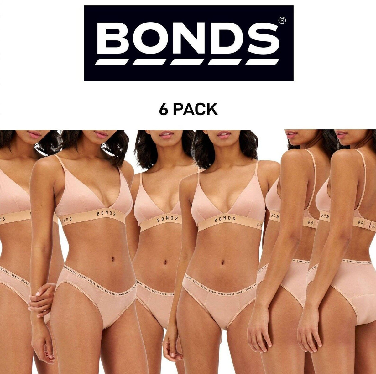 Bonds Womens Bloody Comfy Period Bikini Moderate Leak Proof Undies 6 Pack WTQT