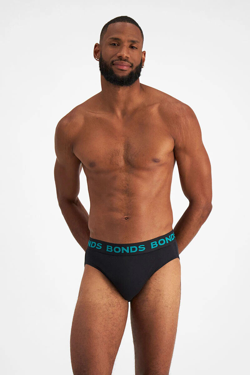 Bonds Mens Hipster Brief Super Soft Branded Elastic Waistband 5 Pack M8DMTX