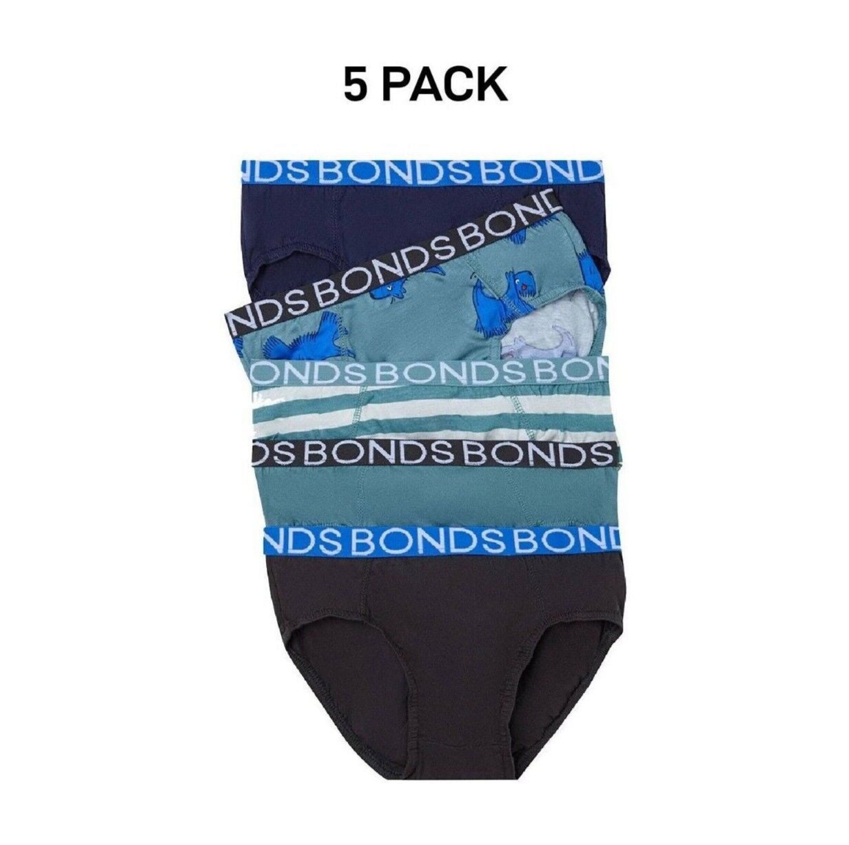 Bonds Boys Brief Soft Stretchable and Comfortable Contoured Fit 5 Pack UWNU5A