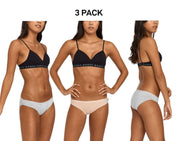 Bonds Womens Hipster Bikini Soft Cotton Low Rise Stretchy Waist 3 Pack WUFNA