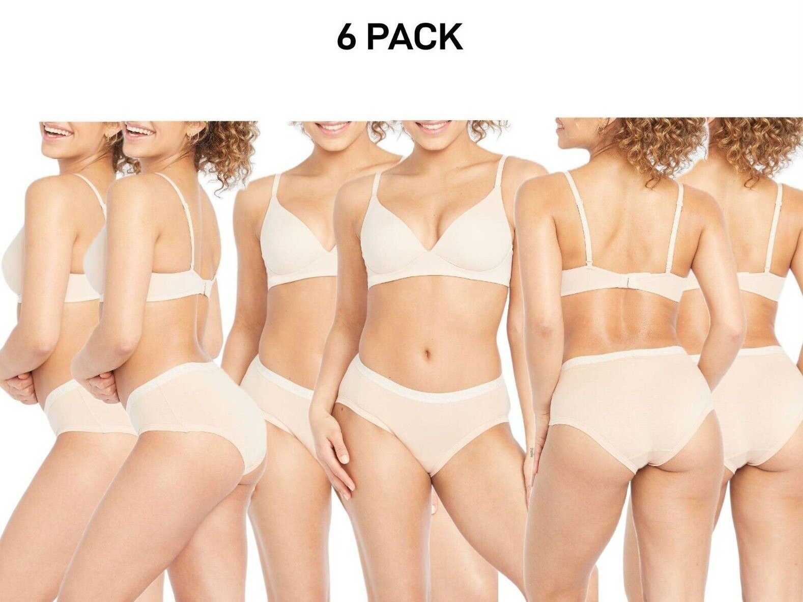 Bonds Womens Cottontails Midi Breathability and Comfort Brief 6 Pack WY5PA