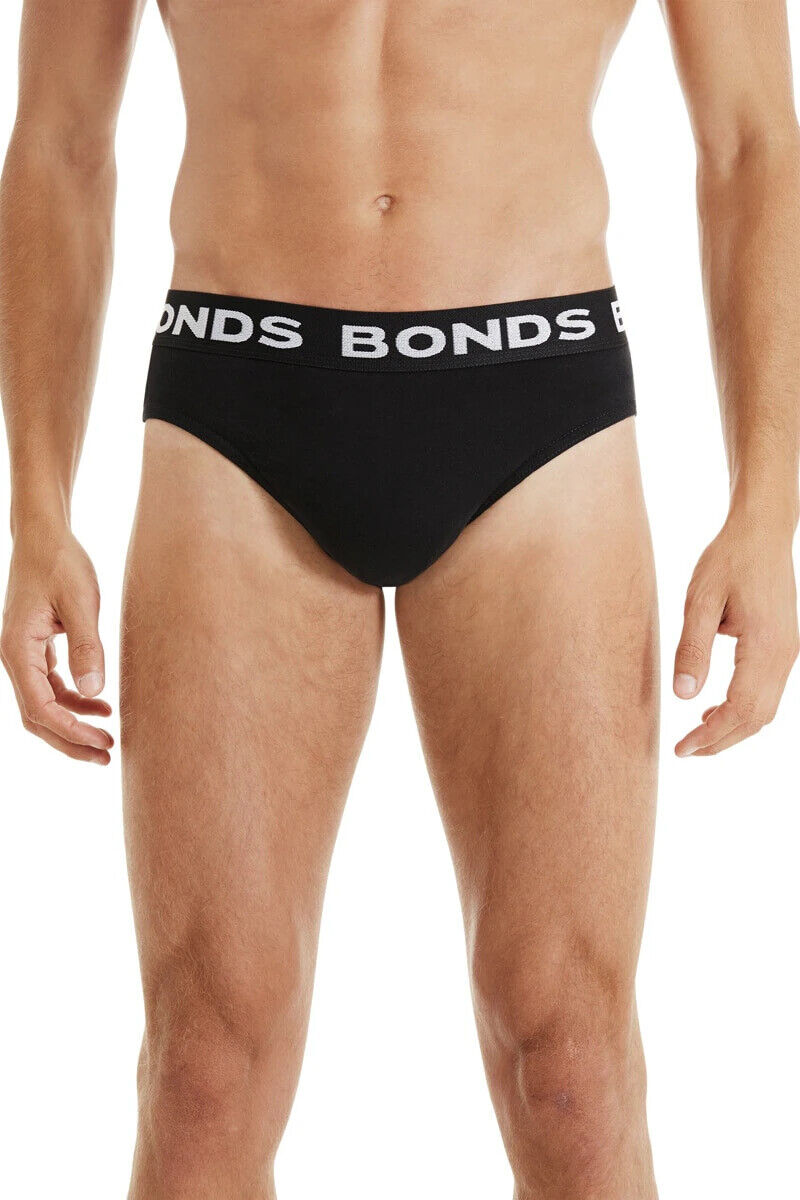 Bonds Mens Hipster Brief Super Soft Branded Elastic Waistband 10 Pack M8DMTX