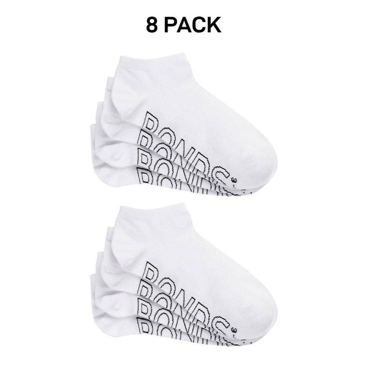 Bonds Womens Lightweight Low Cut Smooth Comfy Stay-Put Fit Socks 8 Pack LXPV4N