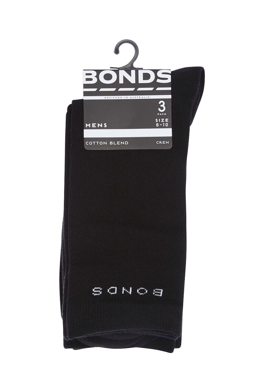 Bonds Mens Australian cotton Crew Sock Soft Reinforced Heel & Toe 6 Pack SYFK3N