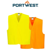 Portwest Mens Hi-Vis Comfortable Lightweight  Day Vest C478