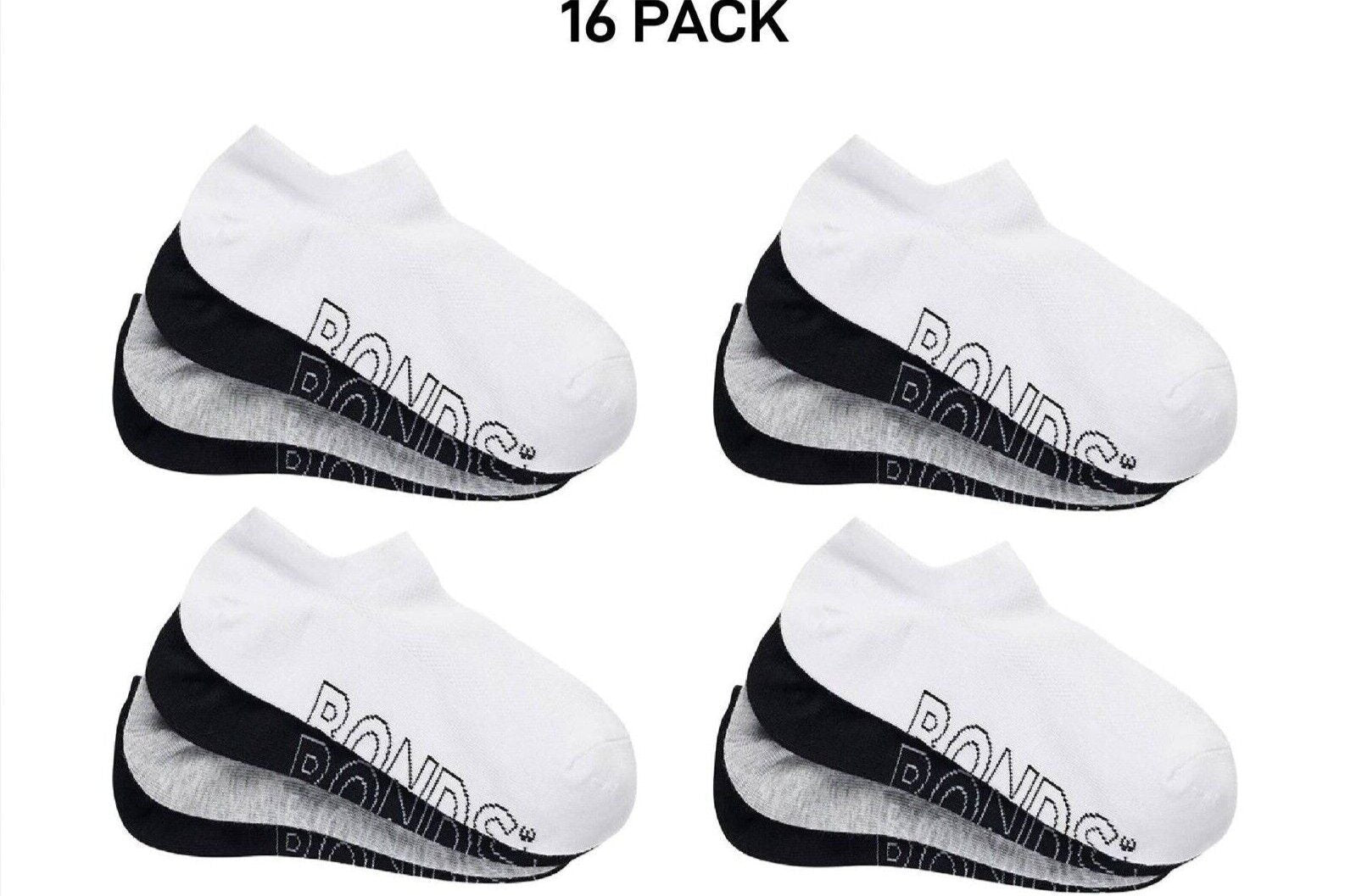 Bonds Womens Lightweight No Show Cotton Mesh Cooling Zone Socks 16 Pack LXPW4N