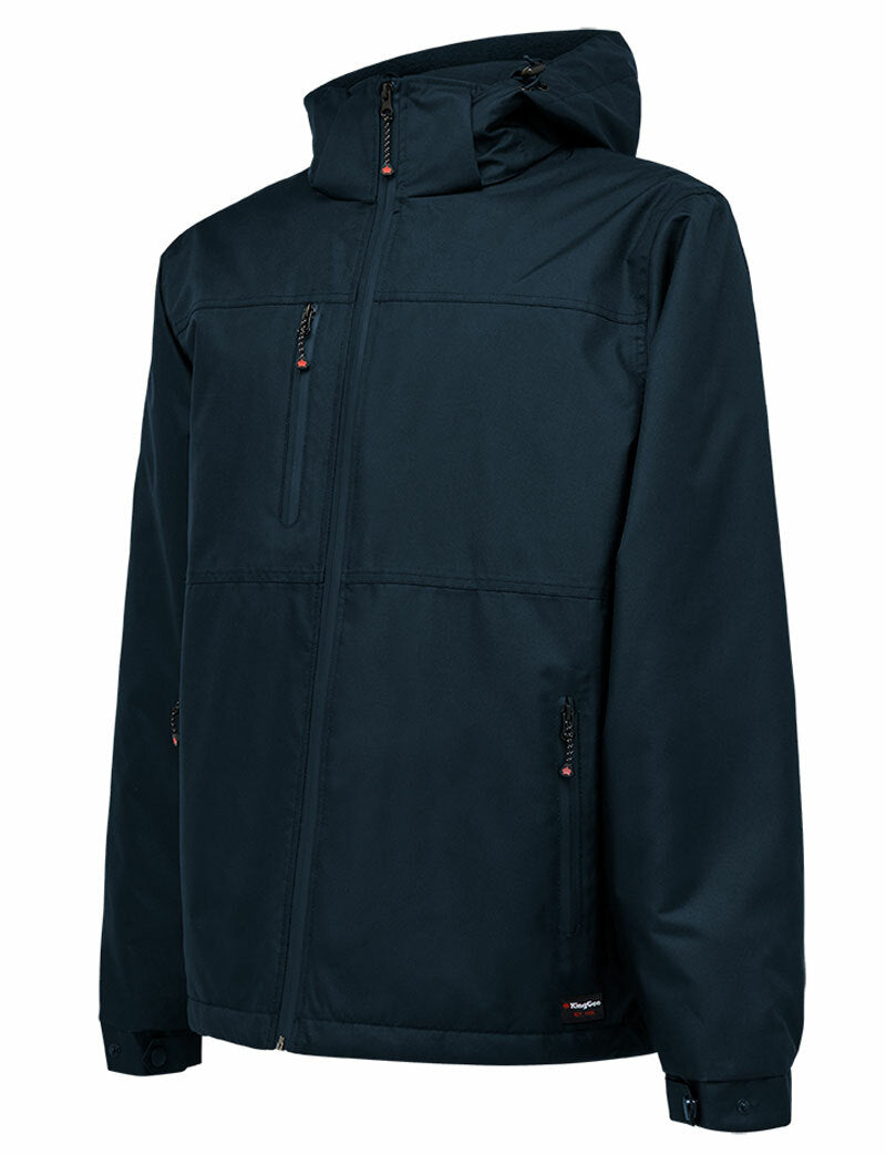 KingGee 2 Pack Insulated Jacket Weather Winter Waterproof Hood Fleece K05025