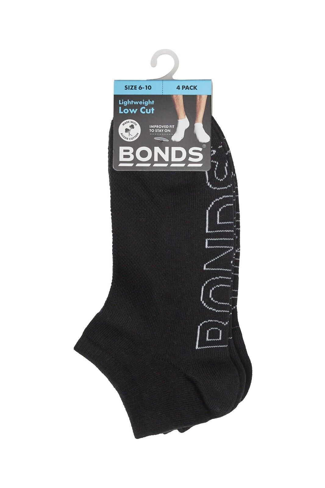 Bonds Mens Logo Lightweight No Show With Mesh Cooling Zone Socks 8 Pack SXN44N