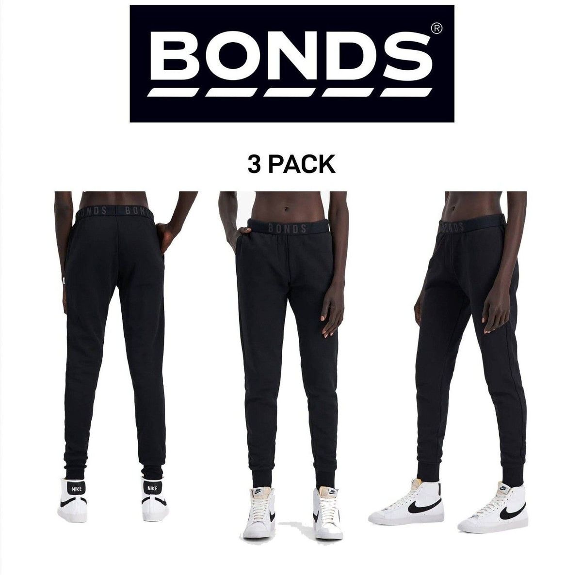Bonds Womens Originals Skinny Trackie Pants Super Comfy Flattering 3 Pack CT8UI
