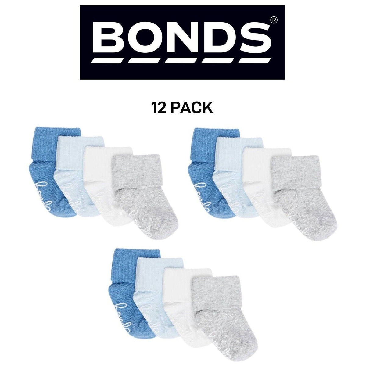 Bonds Baby Bamboo Cuff Super Soft and Feature Fun Colours 12 Pack R41354