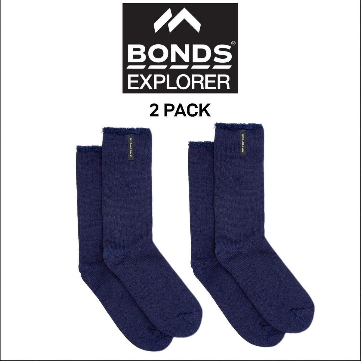 Bonds Explorer Original Breathable Comfortable Socks 2 Pack Ks S11392