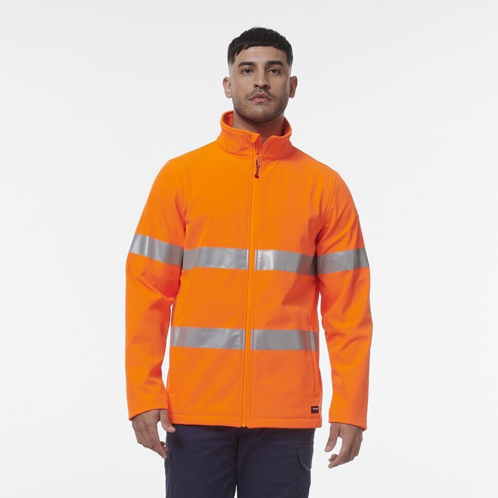 SALE KingGee Mens Reflective Softshell Water Resistant Safety Work Jacket K55039