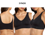 Bonds Womens Comfy Crop Regular Super Soft Flexible Wirefree Bra 3 Pack WVLHY