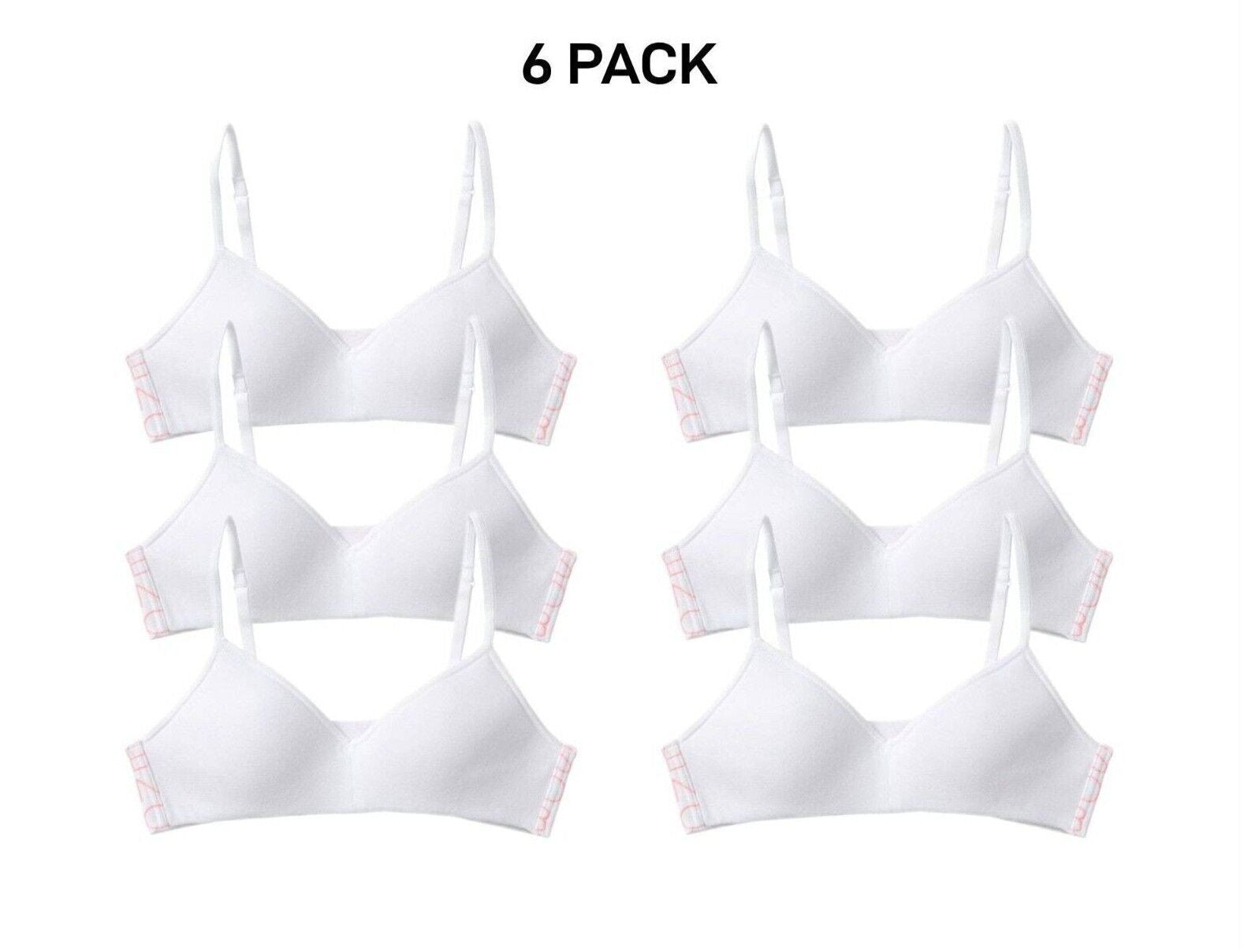 Bonds Girls Stretchies Contour Crop Extendable Elastic Straps Bra 6 Pack UZR31A