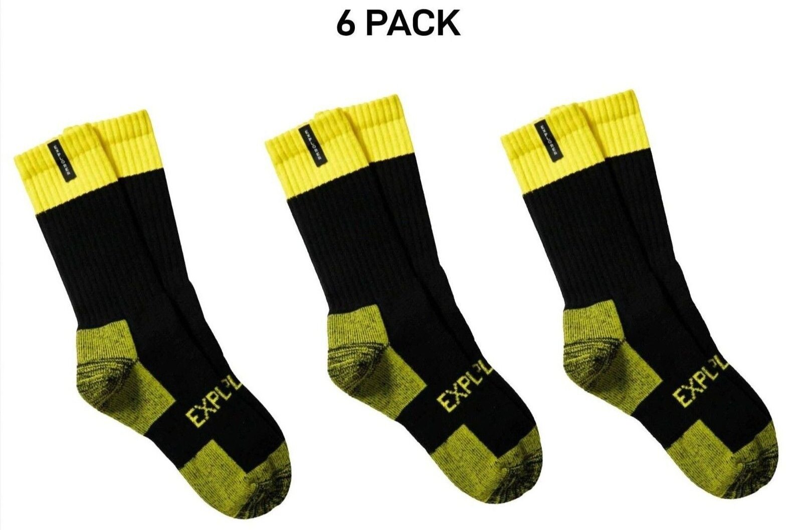 Bonds Mens Explorer Tough Work Durable Dual Layer Cotton 6 Pack SYNJ2W