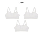 Bonds Girls Performance Pullover Crop Durable and Stretchy Bra 3 Pack UWH41A
